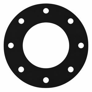 Black EPDM full face rubber flange gasket for industrial pipe connections, suitable for sealing bolted pipe flanges – Titan Bolt Kits NZ
