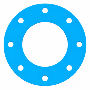 Blue EPDM full face flange gasket for potable water pipe connections, suitable for sealing bolted pipe flanges – Titan Bolt Kits NZ