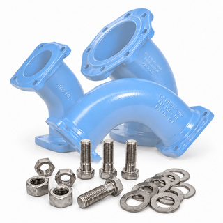PN16 AS4087 ductile iron flange connection bolt kit with 316 stainless steel bolts, nuts and washers – Titan Bolt Kits NZ